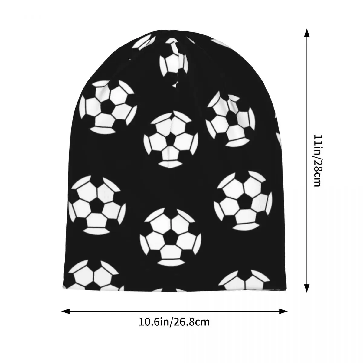 Soccer Ball Beanie Hats Black and White Knit Hat Kpop Warm Men Women Unisex Caps Autumn Pattern Street Bonnet Hats Gift