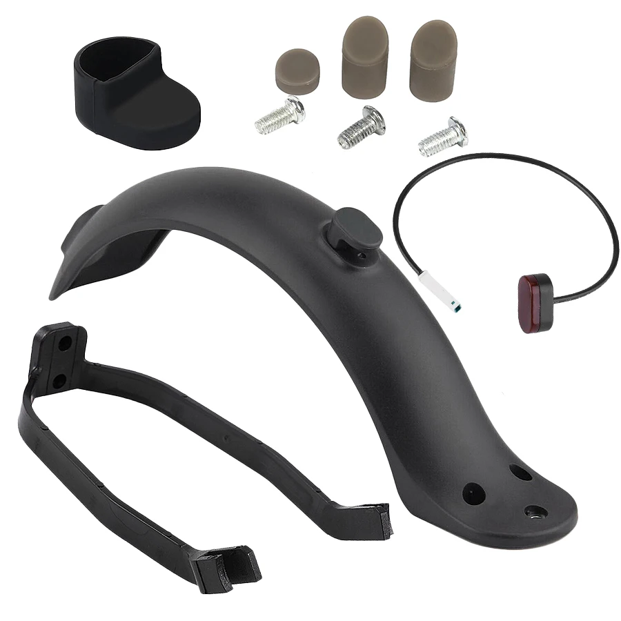 Rear Mudguard Guard + Bracket + Hook +Taillight for M365 Electric Scooter