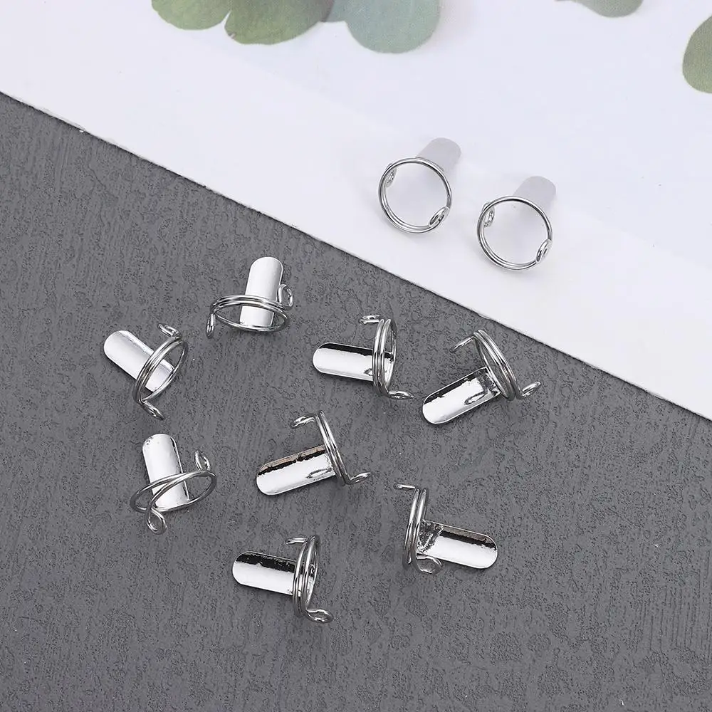 고품질 재사용 가능한 네일 링 탈부착 가능한 금색 손가락 네일 링 은색 캐주얼 손가락 반지 여성 소녀용