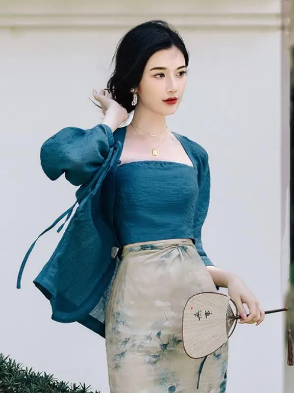 plus Size Floral Print Open Ca - đánh giá và giá Vintage Fashion In Chinese