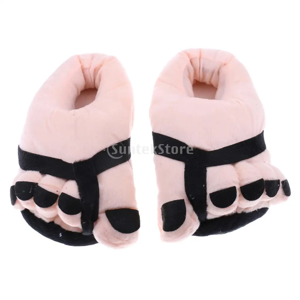 Adult Unisex Cartoon Panda Slippers Cute Plush Slippers Winter Indoor Warm Funny One Size for Indoor Bedroom Shoes Home Slippers