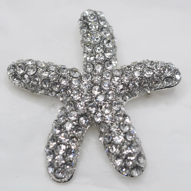 

12 шт./лот, оптовая продажа, модная брошь со звездой, стразы, морская звезда, булавка, броши, ювелирные изделия, подарочные аксессуары C101173
