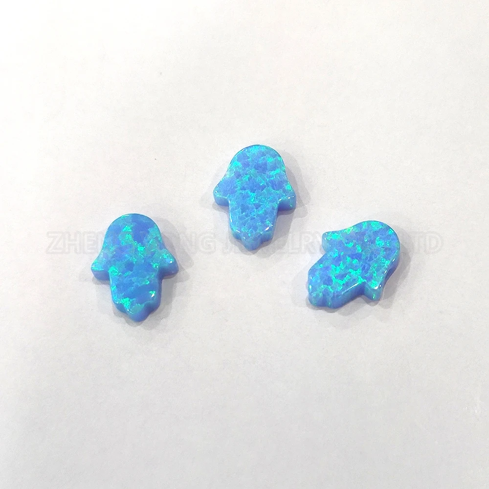 Cuentas de ópalo de 8x10mm para fabricación de joyas, abalorios de mano Hamsa, multicolor, 20 unidades, 50 unidades por lote