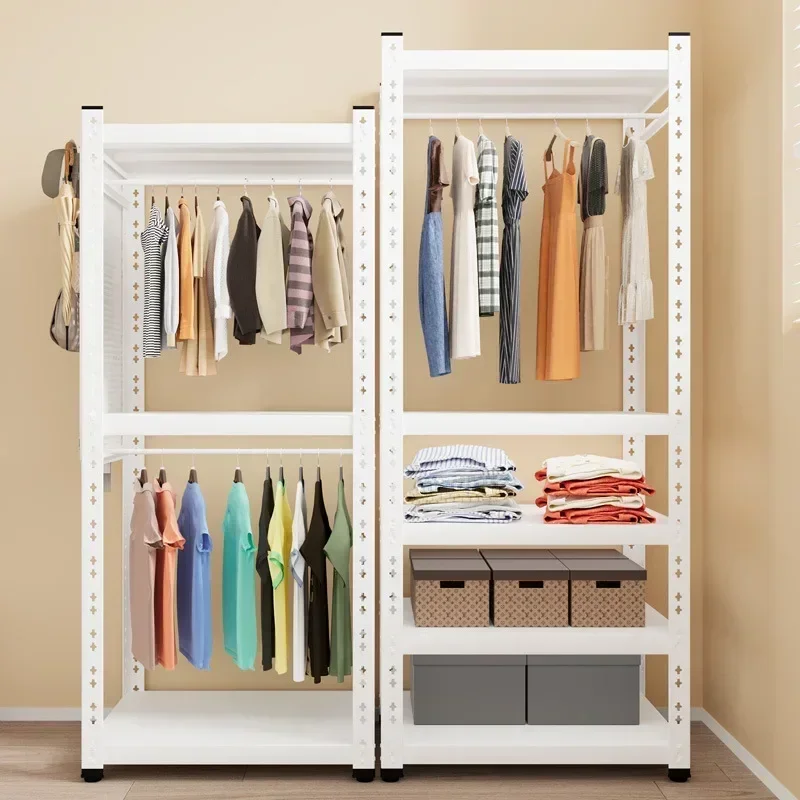 Modern Shelf Hanger Clothes Rod Wardrobe Open Cloakroom Multi-layer Shelf Hole Board Floor Shelf
