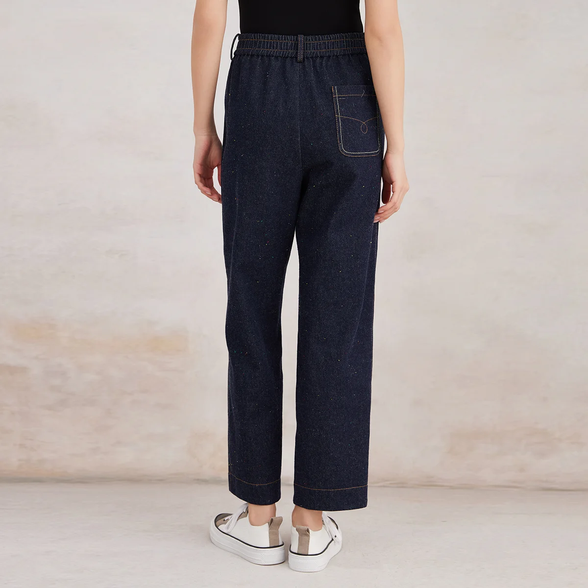 K3107W Luxury Women\'s Clothing Cotton Jeans Ladies Pants Quality Long Straight Denim Trousers