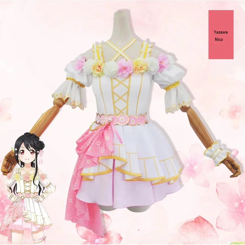 Disfraz de Cosplay de celebración de flores LoveLive de Anime Love Live Tojo Nozomi Nico Honoka Umi Rin Maki Eli, conjunto completo b;4.f'7;j,3