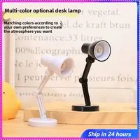 LED Mini Desk Lamp with Clip Portable Creative Reading Light Night Lamp for Student Dormitory Bed Table Bedroom USB Powered LED