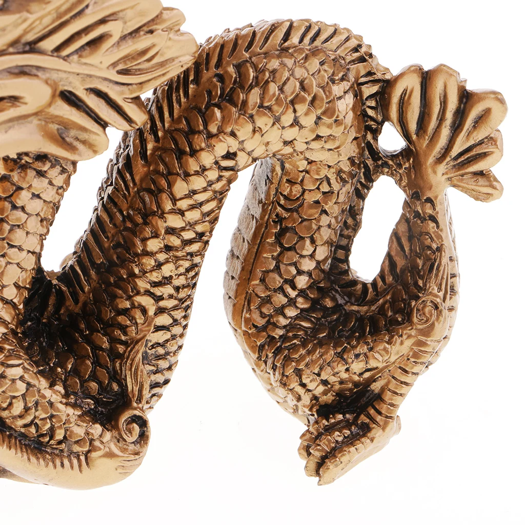 

Chinese Dragon Figure Resin Lucky Feng Shui Statue Animal Art Ornament for Study Office Decor