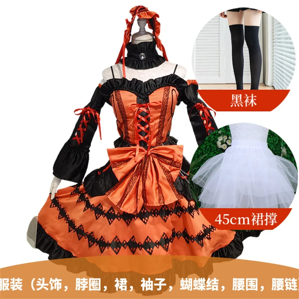 Anime DATE A LIVE Tokisaki Kurumi Cosplay Costume Wig