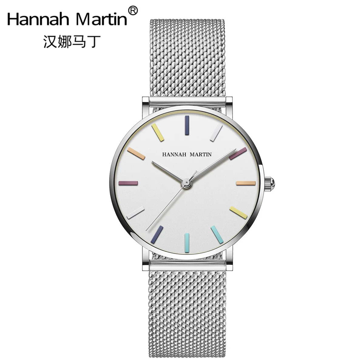 

Hannah Martin Womens Watch Bohemian Style Japanese Quartz Movement Fashion Stainless Steel Mesh Belt Couple Women Dress Watches