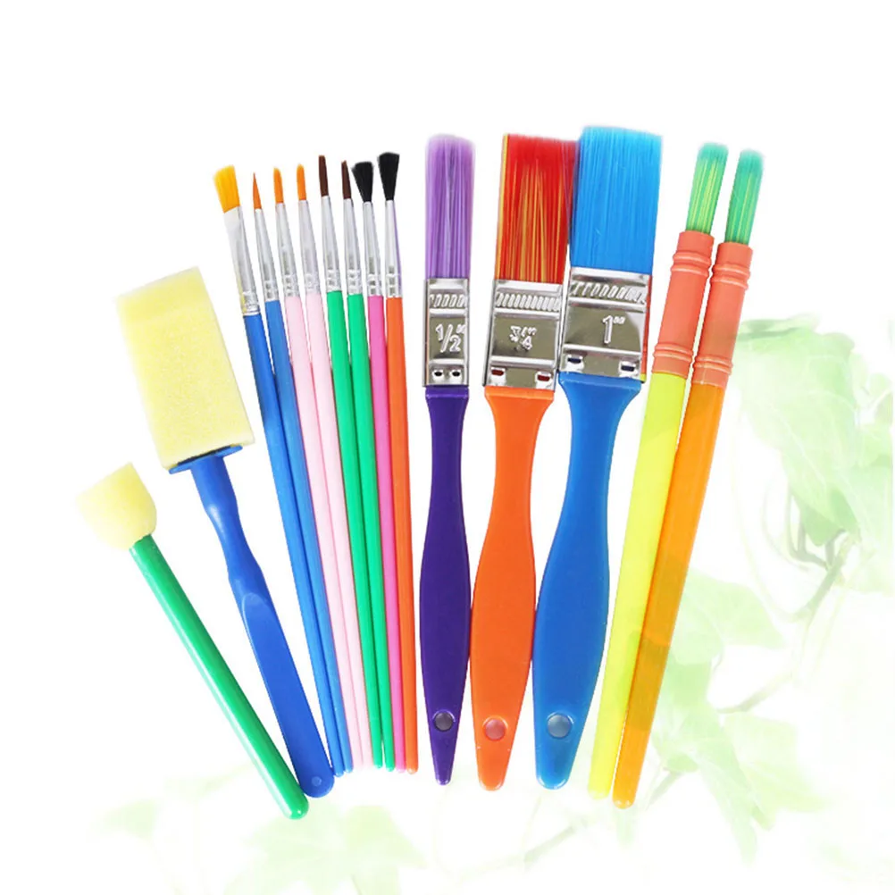 

15 Pcs Kids Art Painting Sponge Brush Set for Beginners Early Education Toys Children Painting Tools Creativity Gifts