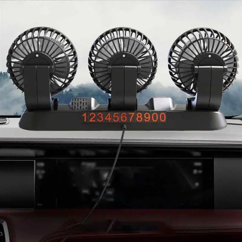 

Car Fan Three-Head Automotive Electric Fan USB/12V/24V Fan 2 Speeds Car Silent Fan For Truck Car Cruise Ship Tent Auto Vehicles