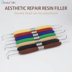 1PC Dental Resin Filler Aesthetic Restoration Fit For Resin Knife Plastic Dresser With Silicone Handle Dentistry Tools