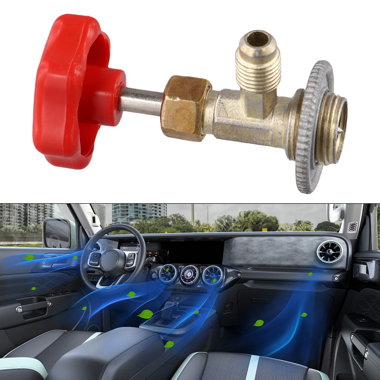 

Bottle Opener Dispensing Valve Repair Tool For R134a For R134a A/C Metal+Plastic Red+Gold 1/4 SAE For R134a Practical