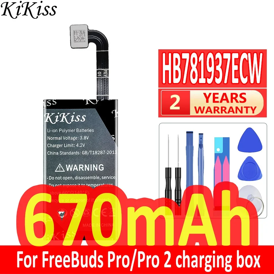 

85mAh/670mAh KiKiss Powerful Battery HB1160ECW For Huawei FreeBuds Pro 2 Pro2 Bluetooth Earphone