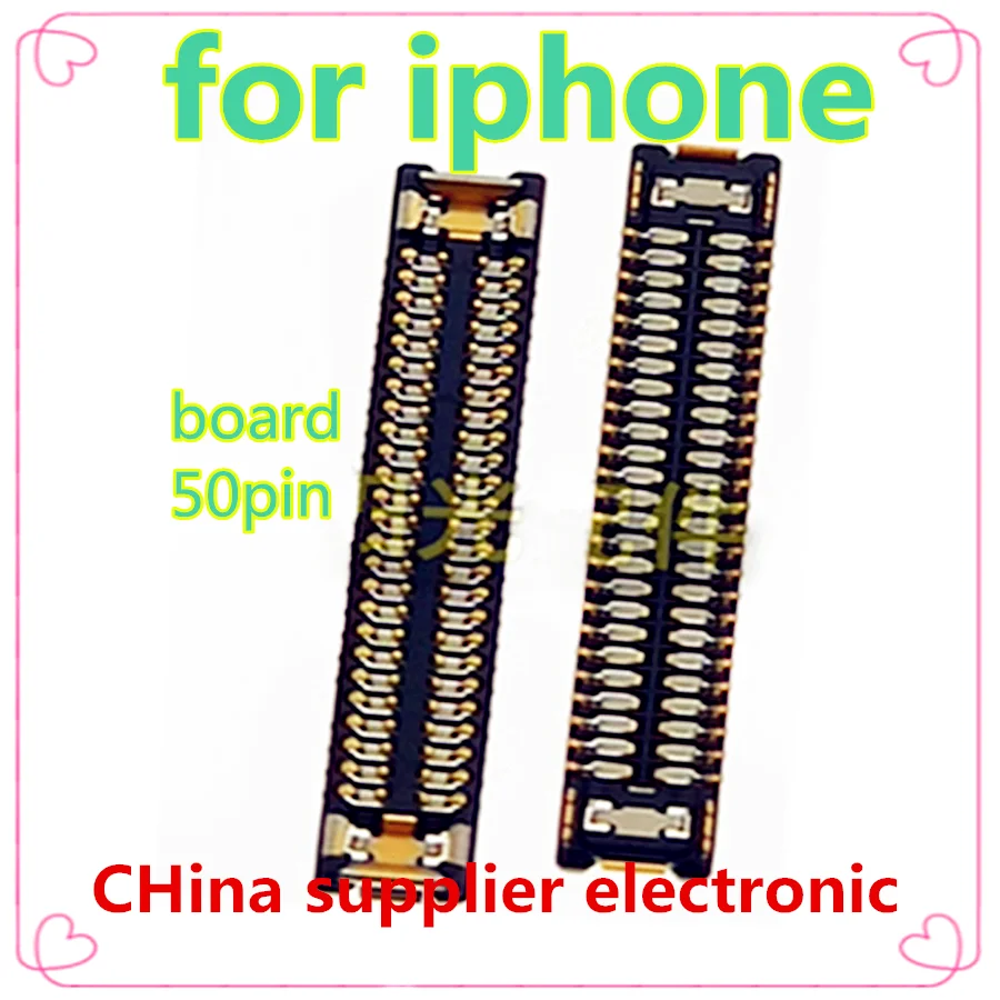

10pcs-100pcs for iphone 12mini motherboard display touch seat cable connector on flex board 50pin