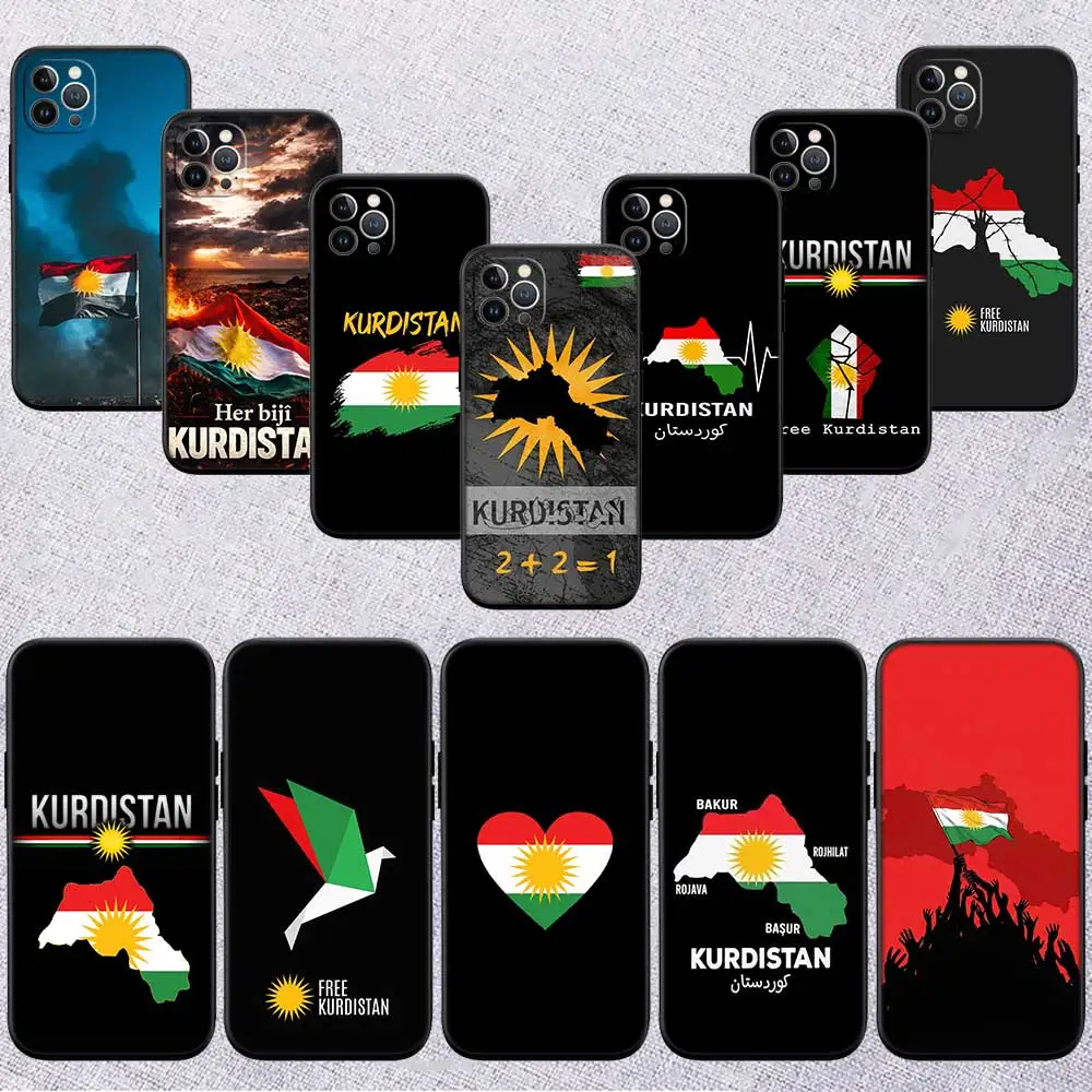 HY18 Kurdistan Flag Phone Case for Samsung Galaxy A11 A12 A13 A15 A52S A53 A55 A56 A70 A71 A72 A73 F06 F16 F56 S10 Plus S10e