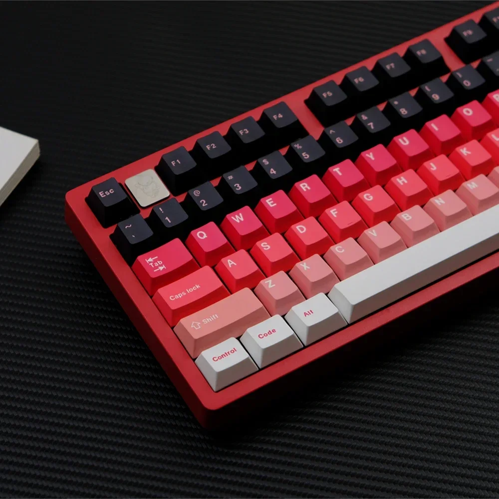 Gradual change first love, keycap PBT original height, thermal sublimation, mechanical keyboard cap