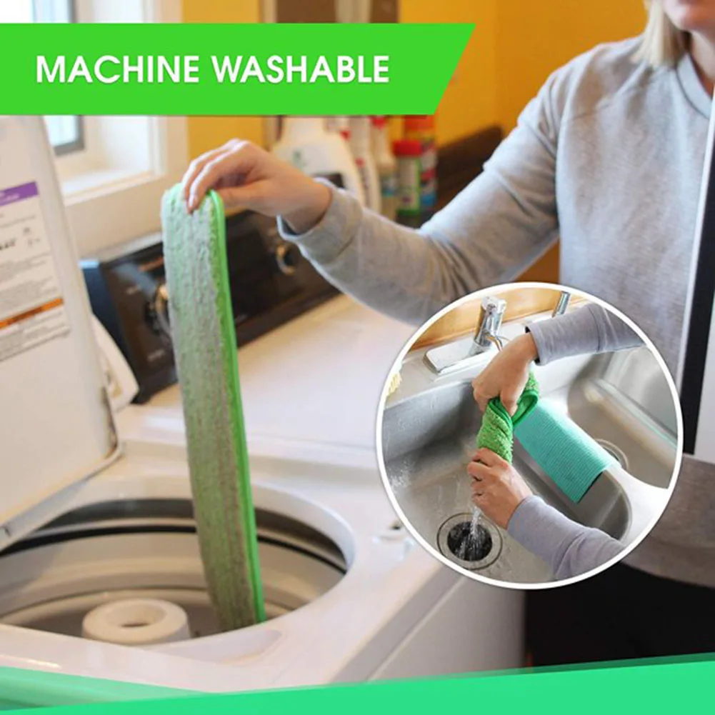 

Mop Cloths Mop Pads Wet Dry 14-18 Inch 4pcs Cloth Mop Head Microfiber Replacement Thick Vacuum Cleaner For Bruce