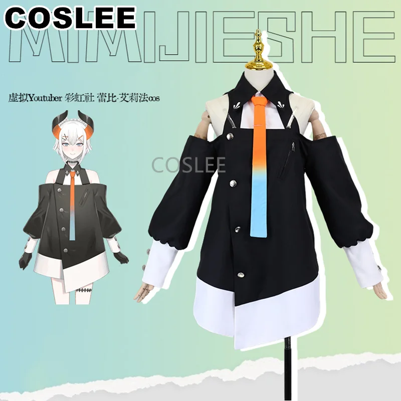 

COSLEE VTuber Nijisanji Levi Elipha Cosplay Costume Uniform Dress Suit Role Play Halloween Outfit For Women XS-XXL New 2023