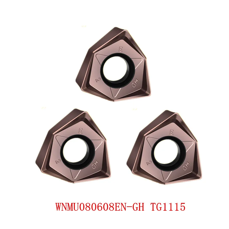 90 Degree Double-sided Hexagonal Roughing Carbide Milling Inserts PVD Coated OEM Available WNMU080608-GM Fast Feed CNC Inserts