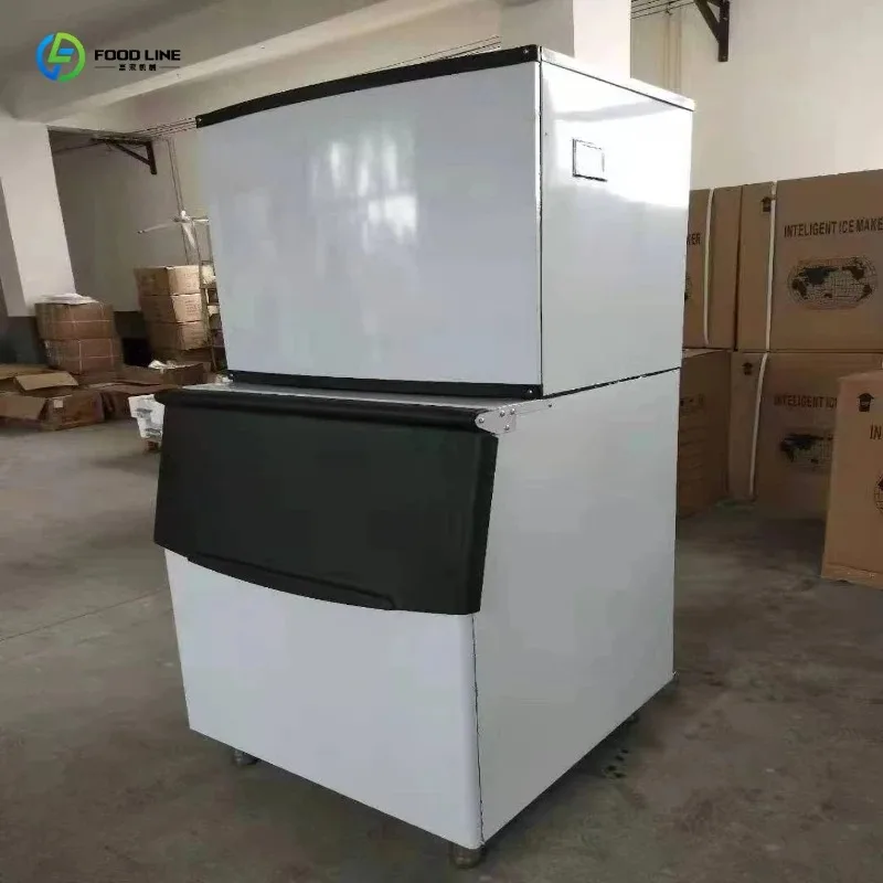 Commercial Cube Ice Maker Machine 200kg 24H for Takeout Stall Night Market Booth