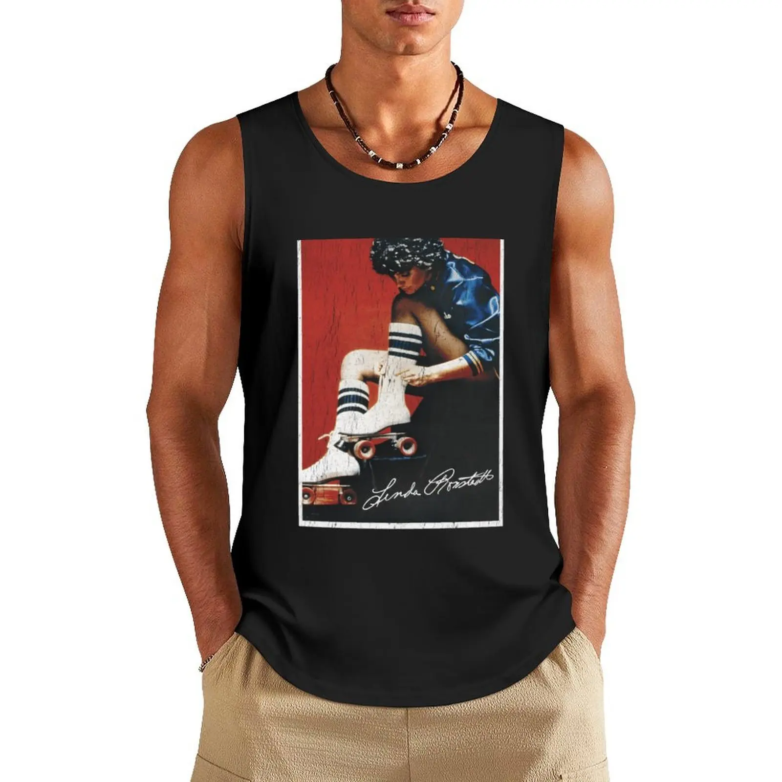 

Retro Vintage 80s Rock Music Tank Top T-shirt man bodybuilding men sports suits Men's sleeveless