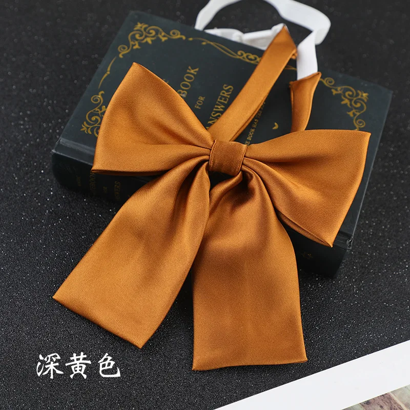 Jk Solid Plain Corner Neck Polyester With Treillis Dress Mariner Clothing Japanese Academy Style Cute Butterfly Women'S Bow Tie