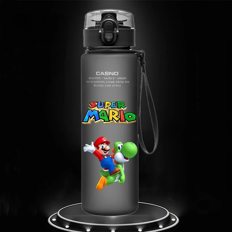 Super Mario 560ML tazza d\'acqua di grande capacità portatile in plastica cartone animato carino bambini bollitore adulto sport all\'aria aperta