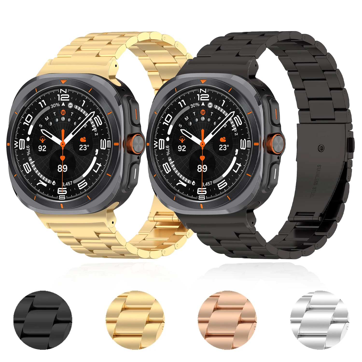 Pulseira De Aço Inoxidável Para Samsung Galaxy Watch, Pulseira De Metal, Substituição De Pulseira, Cintos Ultra, 47mm