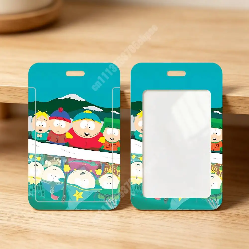 Stan Kyle Cartman Kenny S-South P-Park Plastic Card Holder Student ID Card Clear Transparent Business Office Supplies