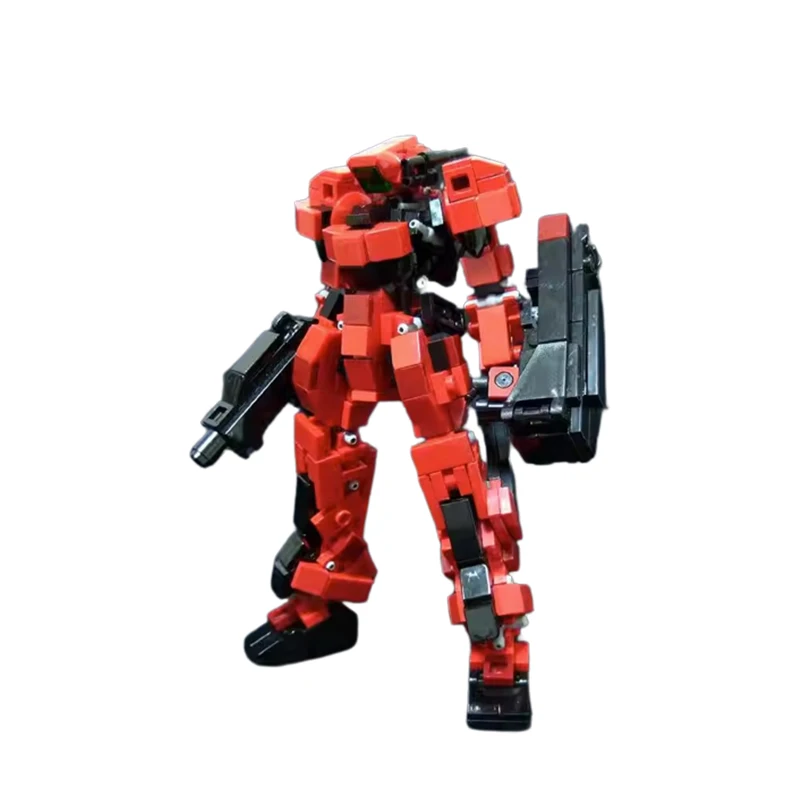 MOC Mecha Series Red Building Block Robot modello fai da te collezione di Puzzle esperti giocattoli in mattoni educazione per bambini regali di