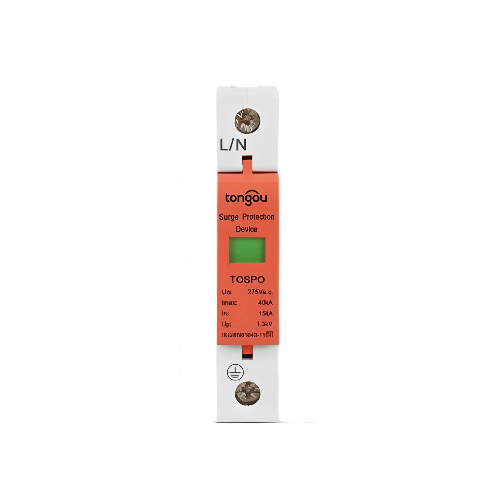 House Surge Protector AC SPD 1P 2P 3P 4P 15KA 40KA 275V Protective Solar Power Arrester Protector Device 15KA~40KA Switch
