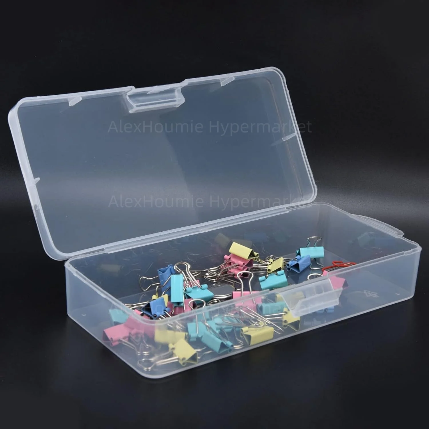 

Transparent Storage Box Clear Storage Containers Small Storage Bins Plastic Container with Hinged Cover for Crafts Beads Jewelry