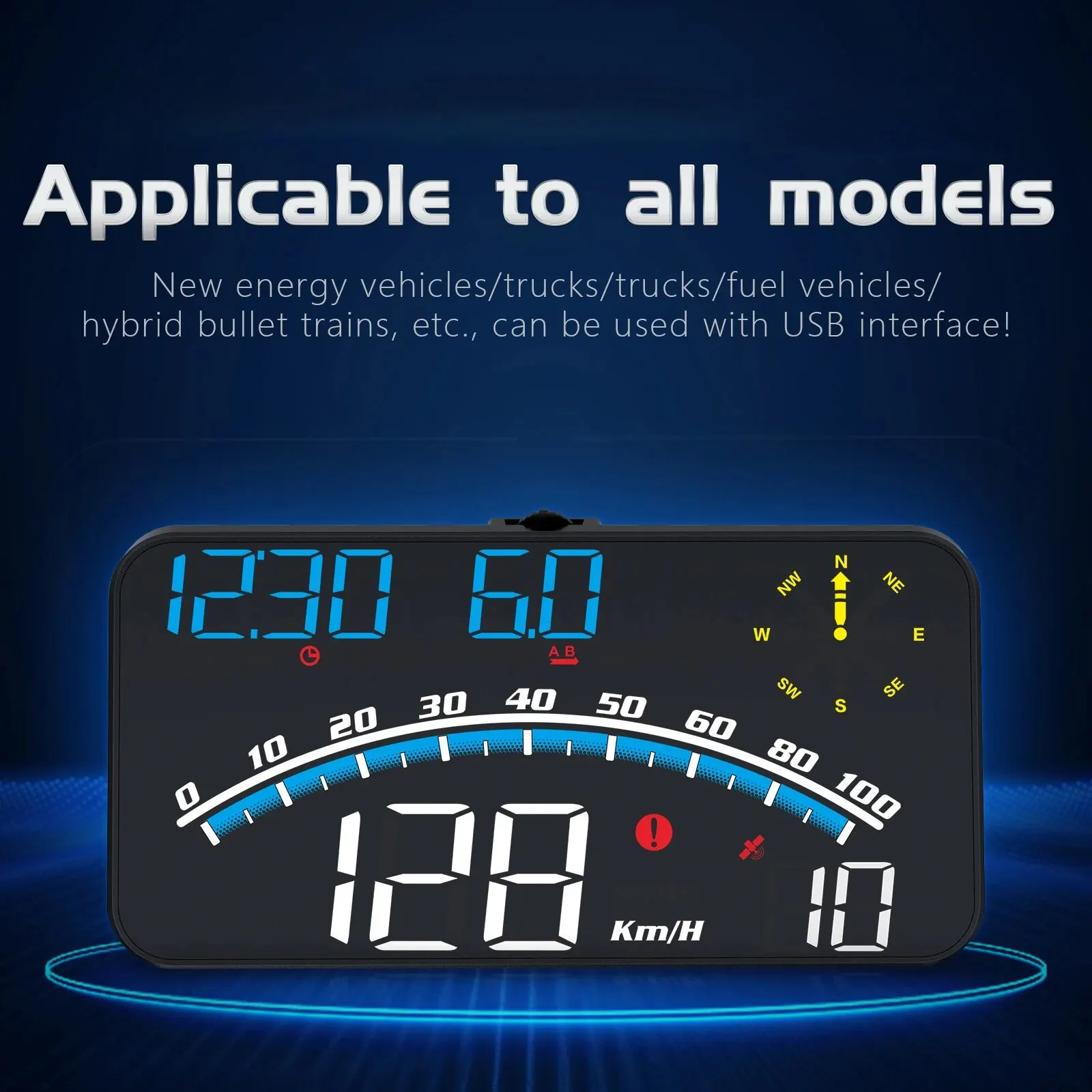 HUD G10 Head up Display for Car Uniserval Digital Speed Meter Gps Speedometer MPH Kmh Projection with Holder Auto Interior Parts