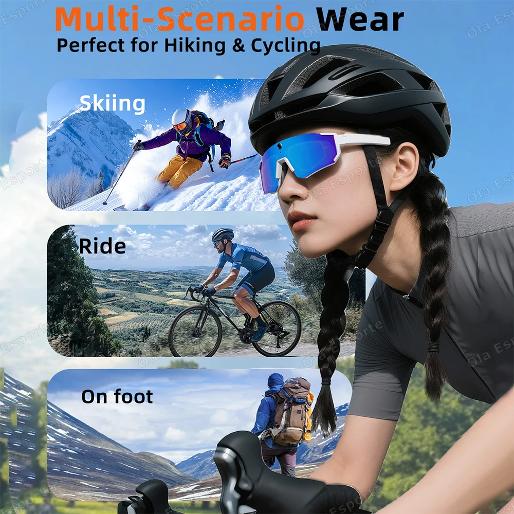 HD Video Camera Glasses – Smart Sports Sunglasses with Action Camera Recorder for Cycling, Motorcycle, Driving & Outdoor Activities 2