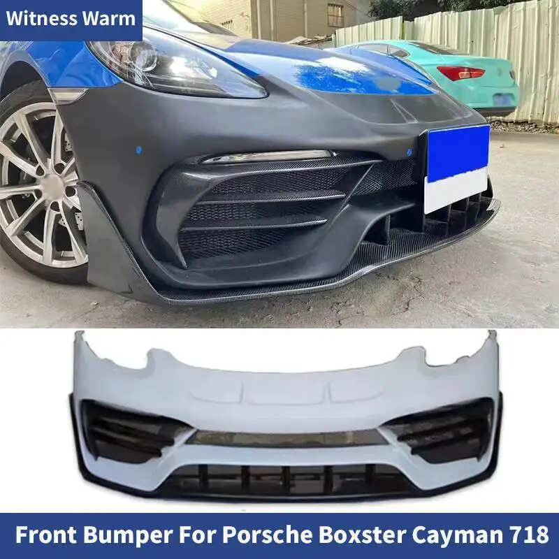 

FRP/Carbon Fiber Front Bumper for Porsche 718 Boxster Cayman Car body kit Modification 2016 - 2019