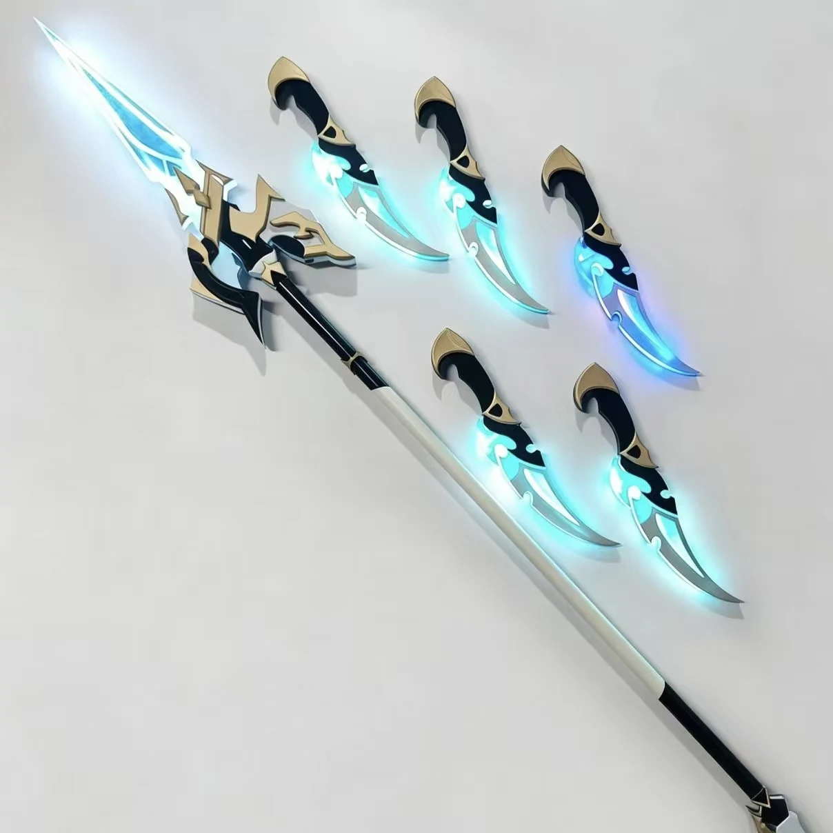 Genshin Impact Cosplay Lohen Cos Luminous Spear Daggers Weapons Prop Halloween Christmas Fancy Party Costume Accessories