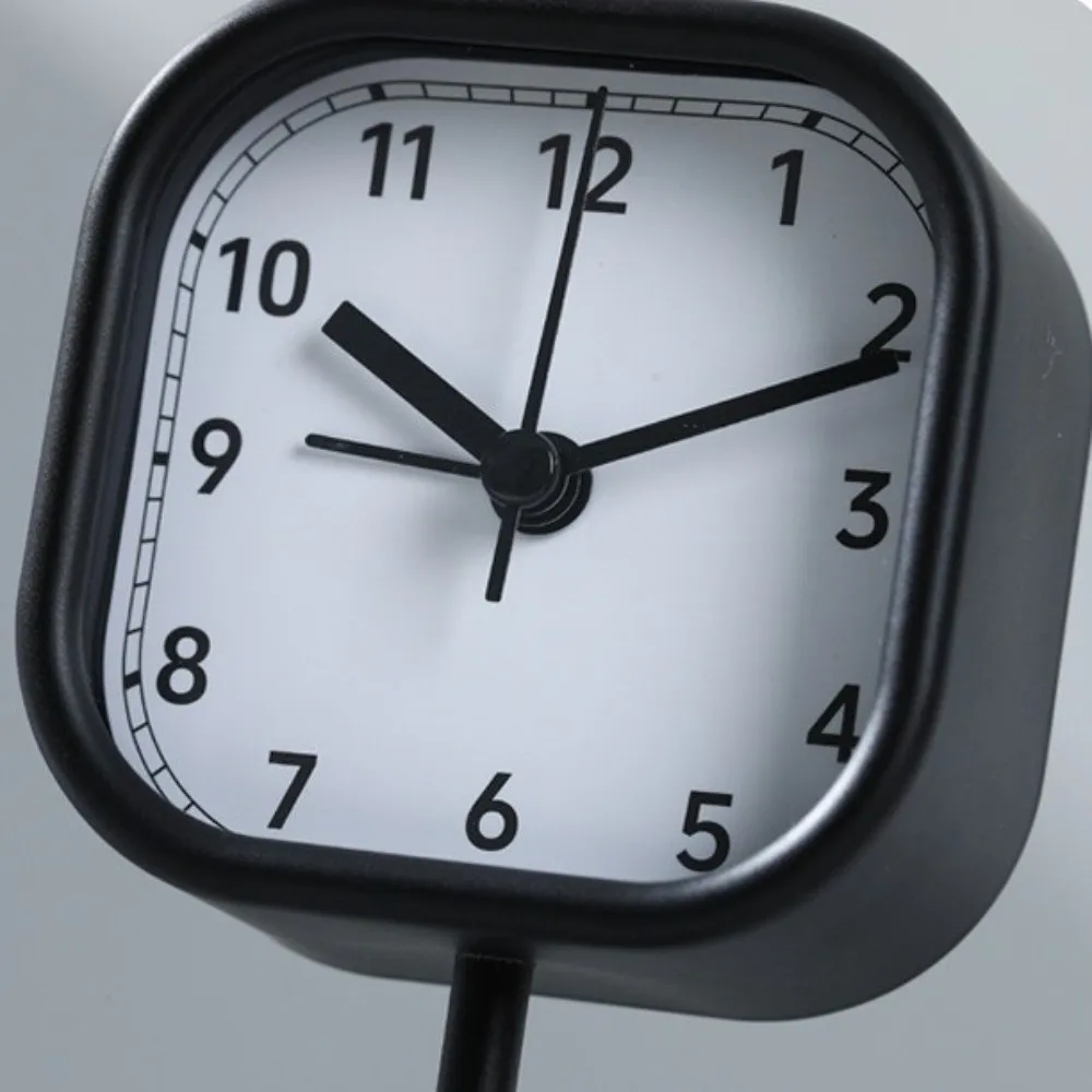 Metal Casing Desktop Stand Clock Vintage Drop-proof Mechanical Timer Clock Stable Base Wear-resistant Tabletop Clock Bedside