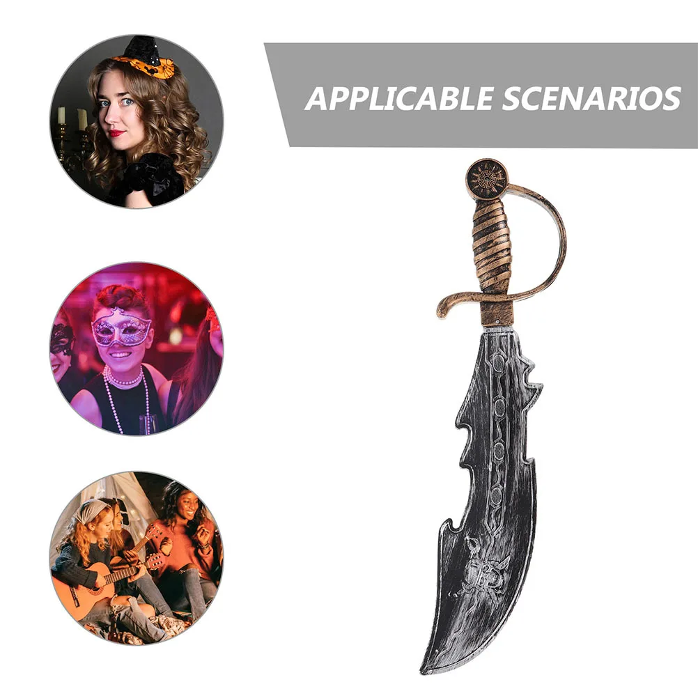 2 pezzi di decorazioni per spada a tema pirata per feste in costume, raccolta di danza, divertimento interattivo, sicuro, in plastica, decorazione di facile installazione