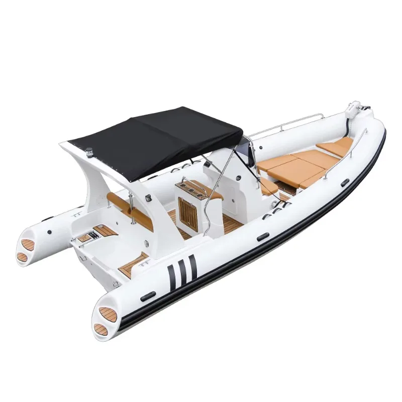 680 22ft Inflatable Rib Boat Semi Rigid Fiberglass Hull ORCA Hypalon Yacht for Sea Vacation