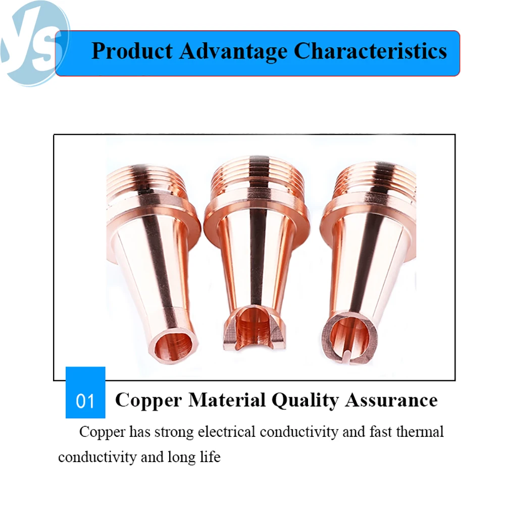 0.8/1.0/1.2/1.6mm Orifice M16 Copper Wire Feed Nozzle Handheld Fiber Laser Welder Head Industrial Welding Equipment