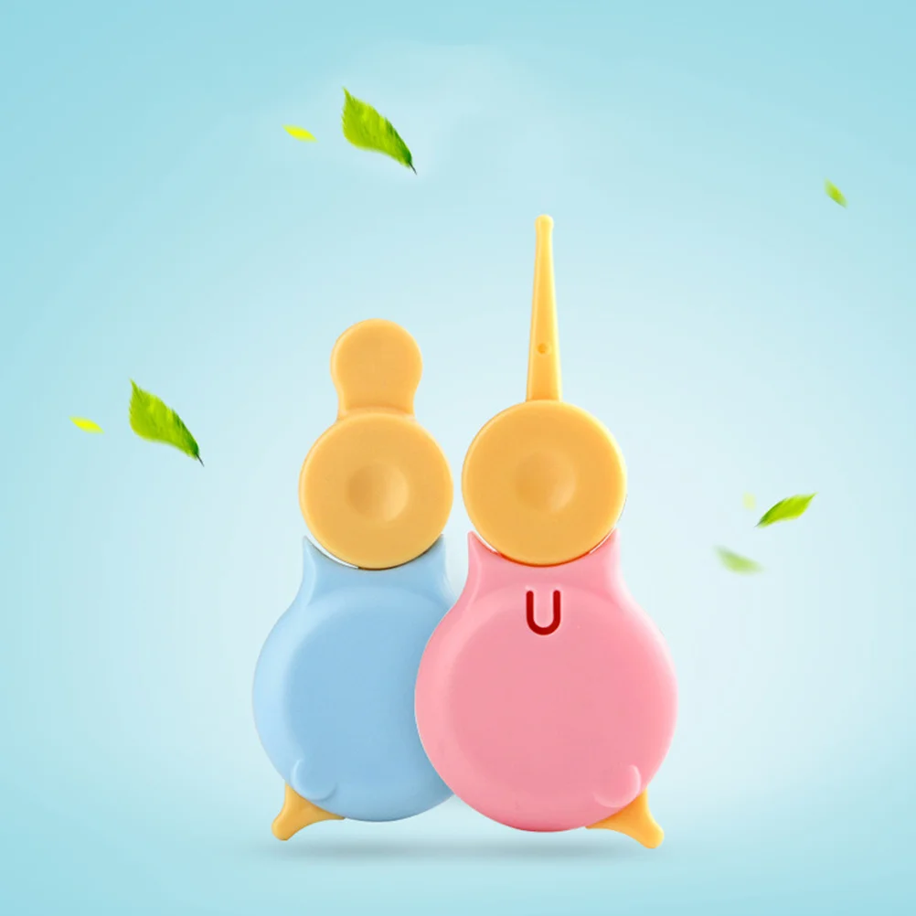 

Baby Tweezer PP Material Durable Lightweight Round Tip Ear Nose Navel Cleaning Clip Blue Gourd Design Baby Tweezer