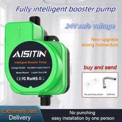 180W 24V Newly Upgraded Automatic Booster Pump, Brushless Booster Pump, Water Pressure Silent Pump Added to Household Showers