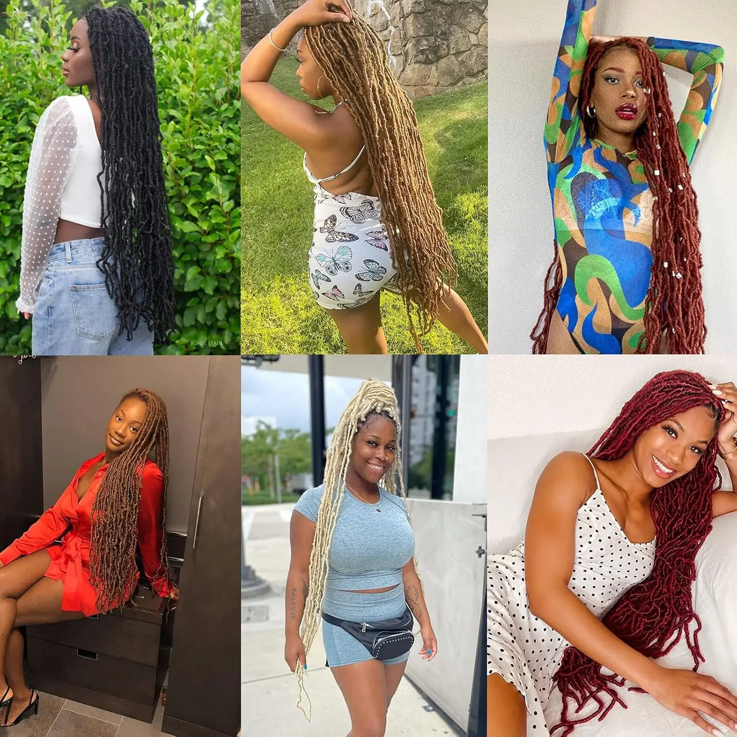 36-дюймовые искусственные локоны, вязанные крючком волосы для чернокожих женщин, мягкие локоны, вязанные крючком волосы для бабочек, вьющиеся, волнистые, синтетические локоны богини