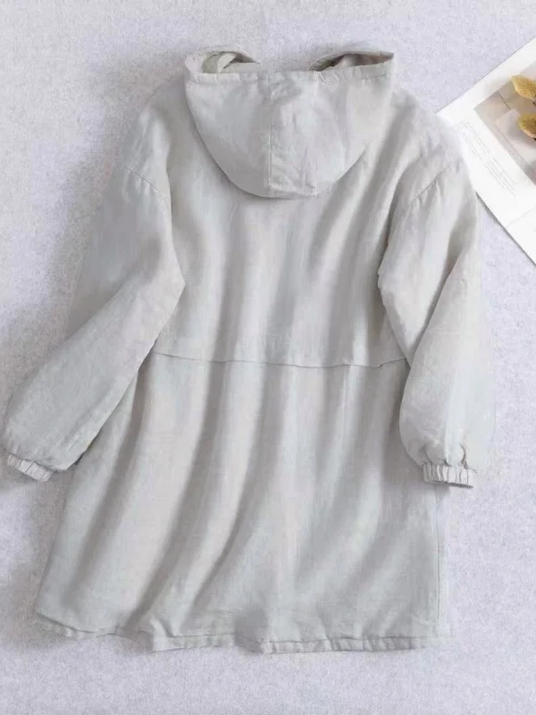 Dames Capuchon Halflange Thiened Warmte Artistiek Katoen Jaet Herfst Winter Sle Koreaanse versie Rechte buis pe