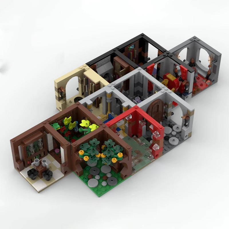 989pcs MOC Fantasy Dungeon Vignettes Collectible Figures Medieval Adventure Model Building Blocks Advanced Fortress Set Toy Gift