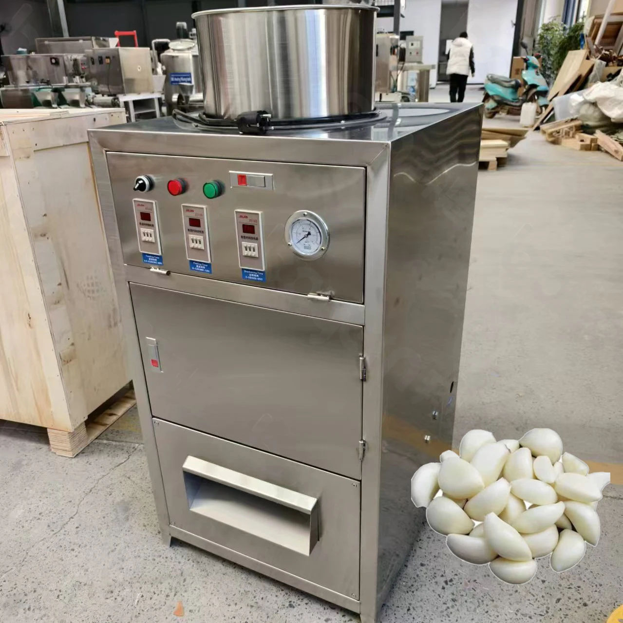 

Commercial automatic garlic peeling dryer New conditions Garlic processing peeling equipment