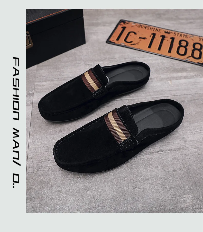2026 Neu eingetroffene Herren-Freizeitschuhe: Atmungsaktive Halbschuh-Pantoffeln zum Hineinschlüpfen, leichte Wildleder-Freizeitschuhe für Herren – Detail 21