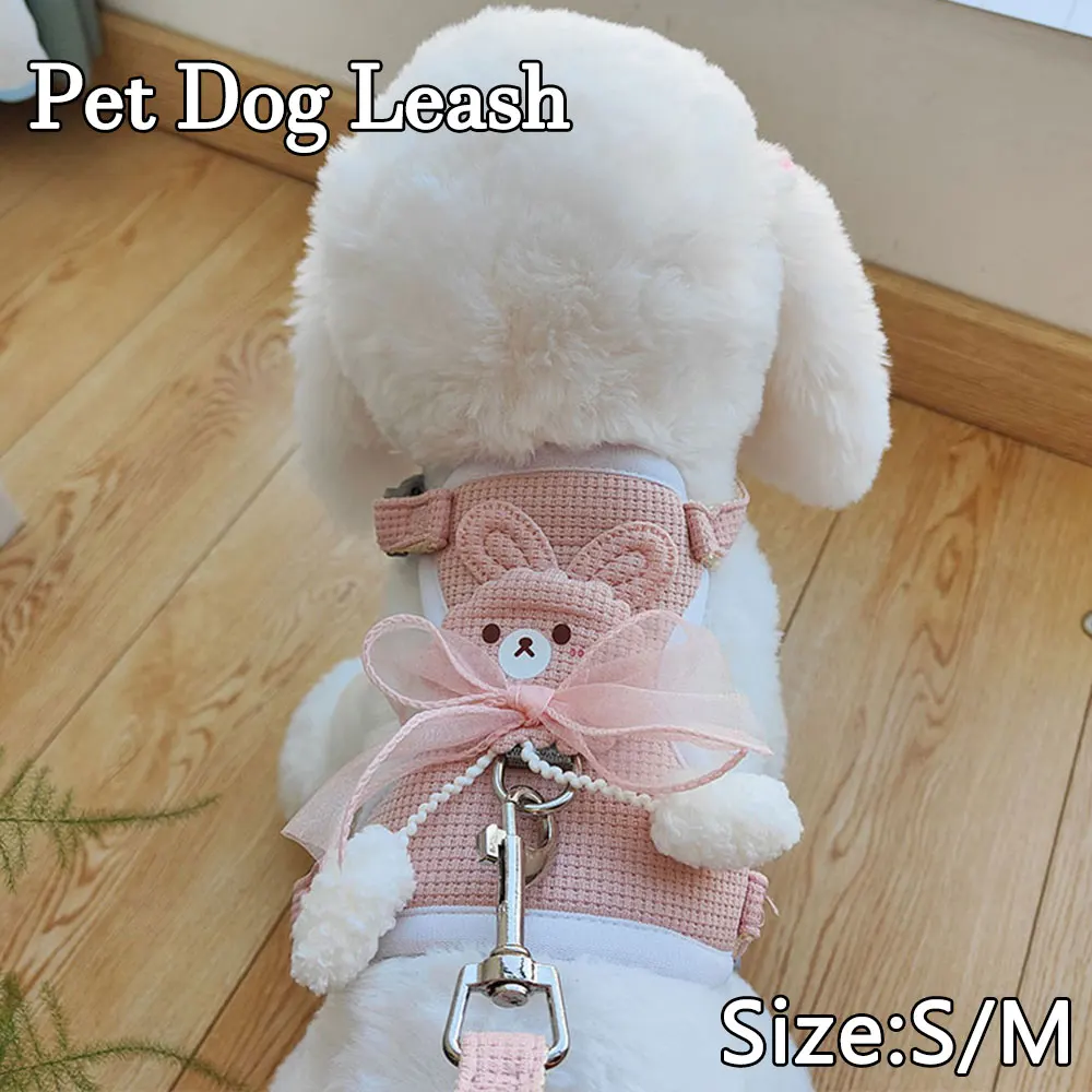 Dog Chest Strap Leash Cute Cartoon Design Separate Leash Rope For Dogs and Cats Teddy Yorkshire Leash Pet Accessories